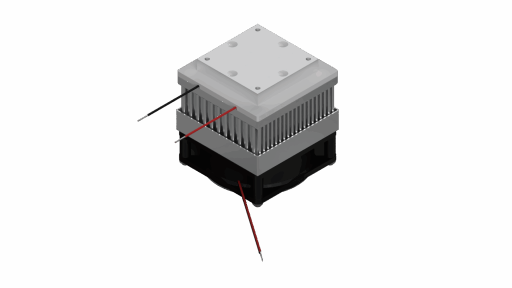 強制空冷式ペルチェアセンブリ forced air cooled thermoelectric assembly